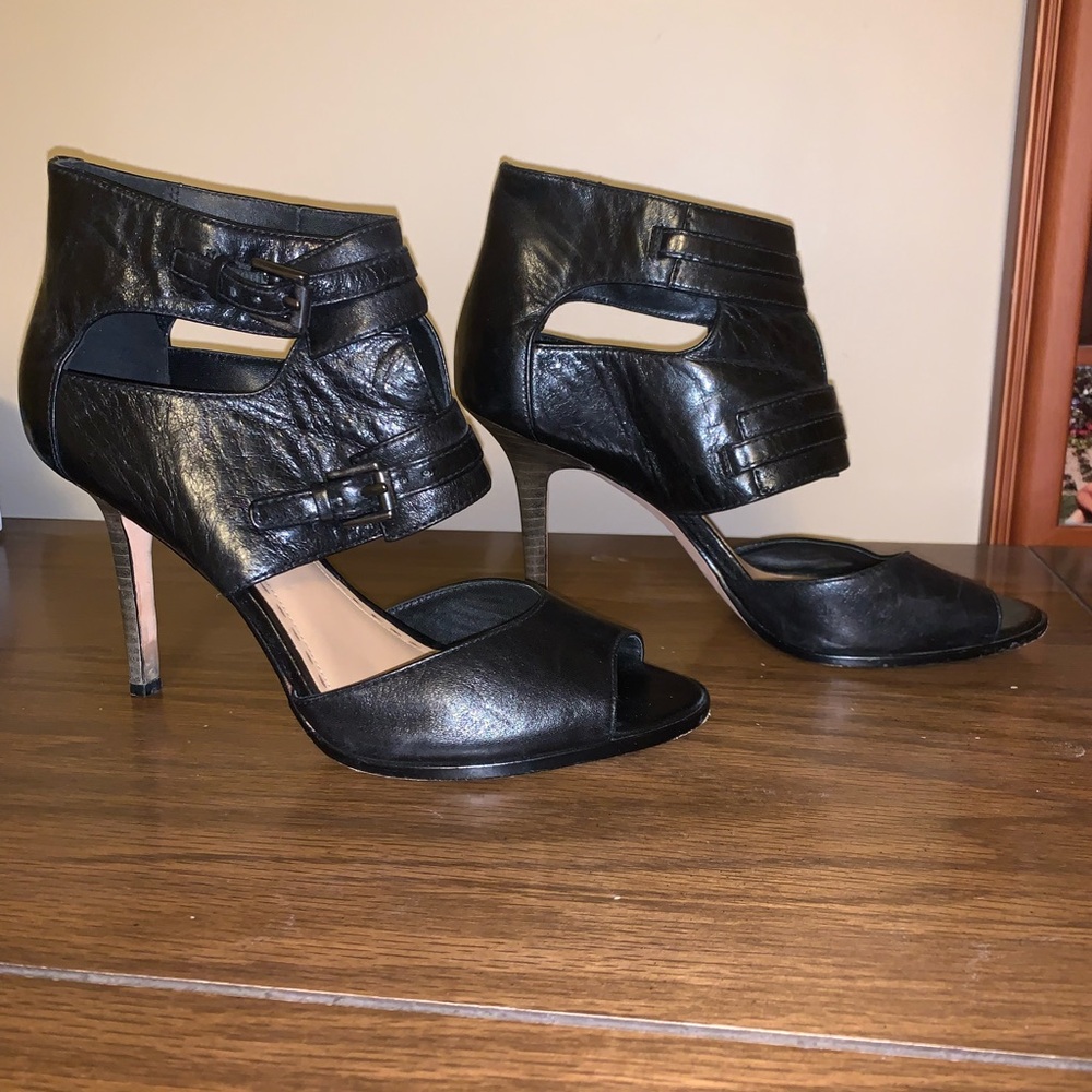 Coach Black Strappy Heels